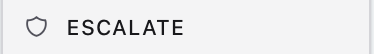The escalate button on a ticket in the ServiceDesk Simulator